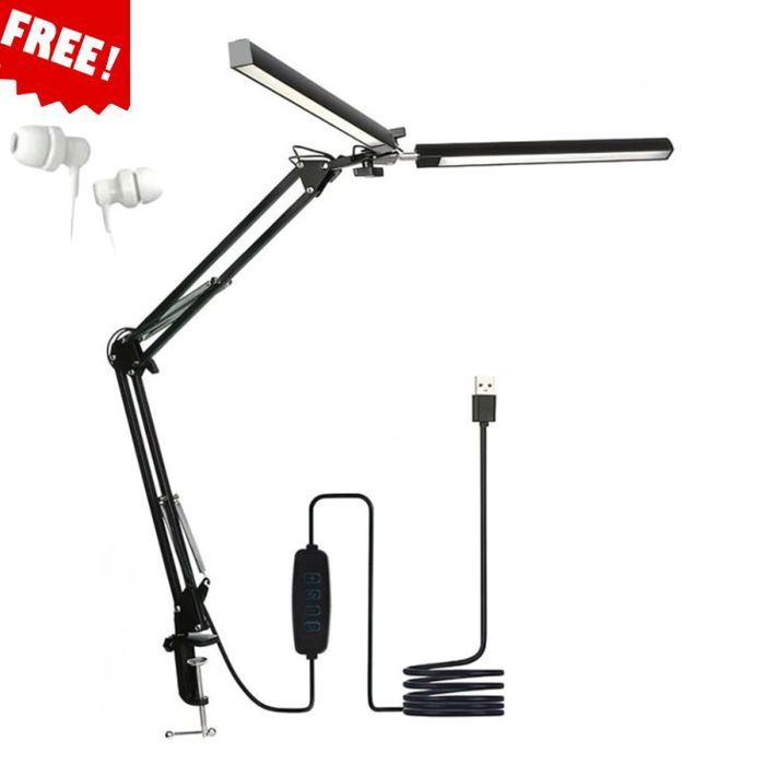 Lampe de Bureau LED Pliable USB – Éclairage Protecteur pour les Yeux + Ecouteur Gratuit