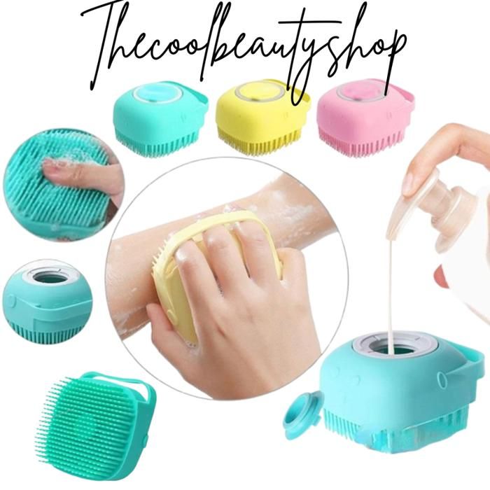 Brosse de bain en silicone souple pour nettoyer, éliminer la saleté et masser le corps(multicolore)