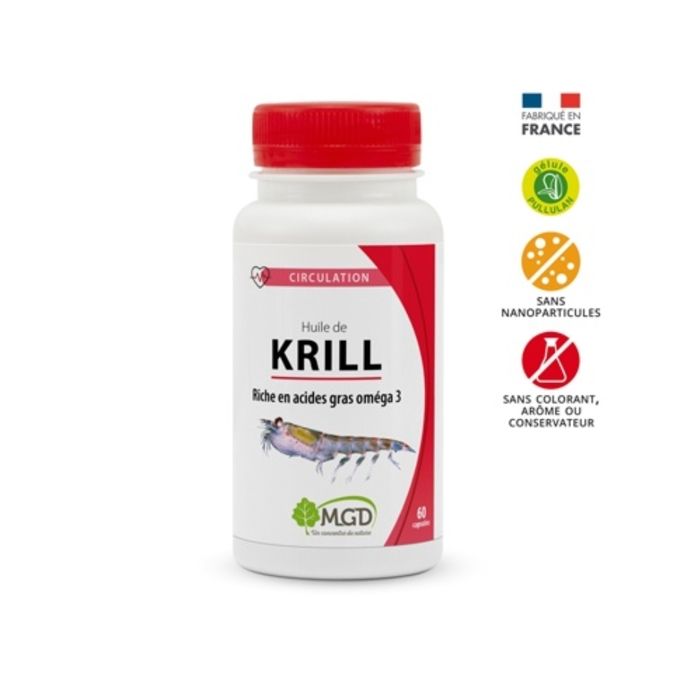 Complément alimentaire - MGD - Huile de krill - 60 capsules - Oméga 3 - Phospholipides