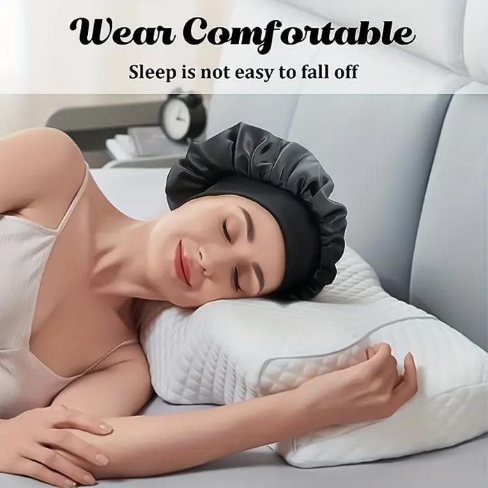 Bonnet de Sommeil pour Protéger les Cheveux, Convient pour Dormir - gris foncé