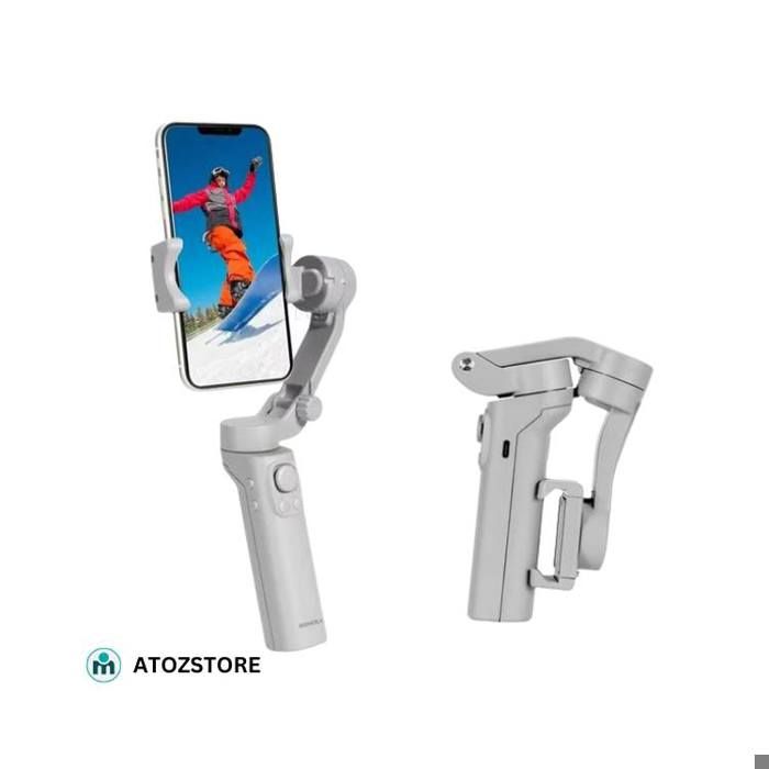 Stabilisateur Smartphone F5 – Gimbal 3 Axes Pliable avec Suivi de Visage, Stabilisateur de téléphone, couleur aléatoir