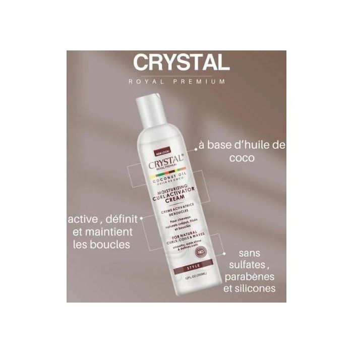 Crystal Royal Premium-Crème activatrice de boucles à l’huile de coco, 355ml