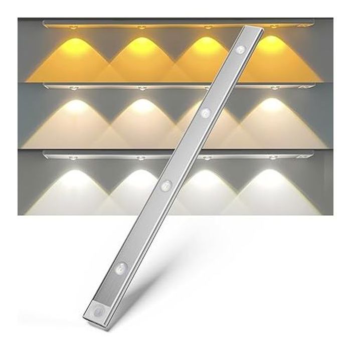 3 pièces Éclairage LED pour Placards de Cuisine avec Capteur de Mouvement