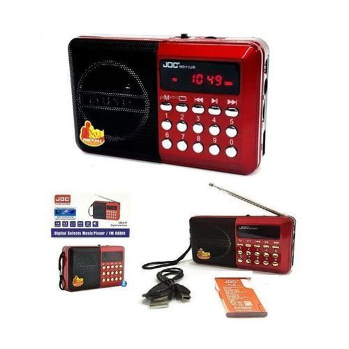 Radio numérique portable - Joc - H044U - Lecteur MP3 - USB/Micro SD - Batterie rechargeable