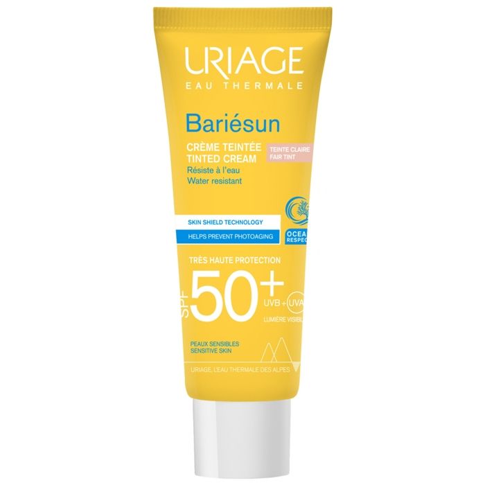 Crème Teintée Claire SPF50 - Uriage - Bariésun - Formule Haute Protection - Effet Bonne Mine