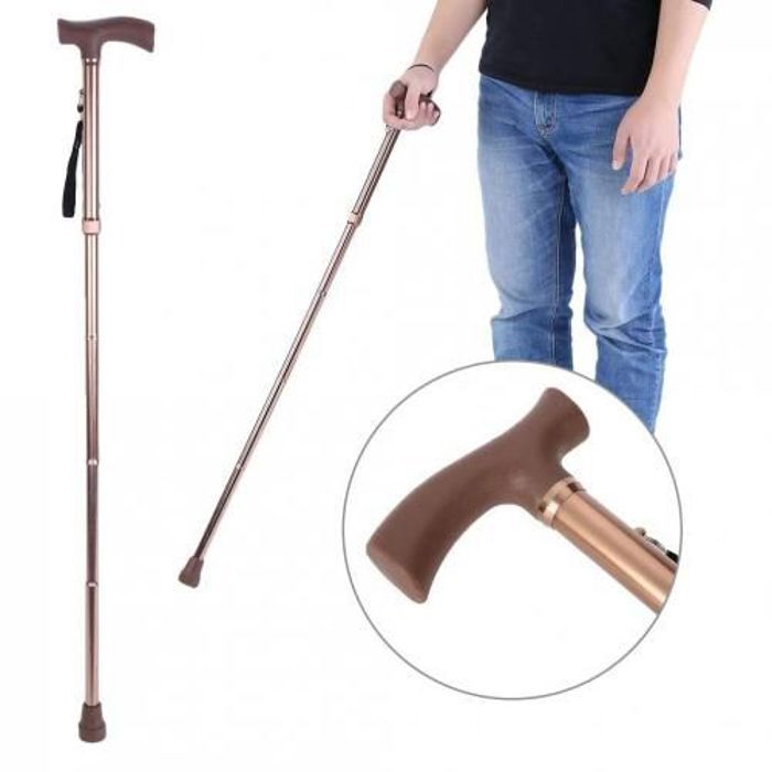 Canne de marche pour Personnes âgées, Béquille pliable pour voyage et randonnée