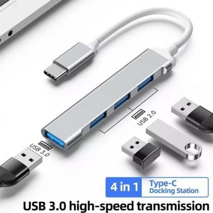 Hub USB Type-C - Non spécifié - 4 Ports - Aluminium - Compatible MacBook - Chargement rapide