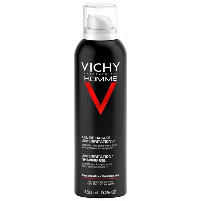 Gel-Crème de rasage - Vichy - Homme - 150ml - Anti-Irritations - Hypoallergénique