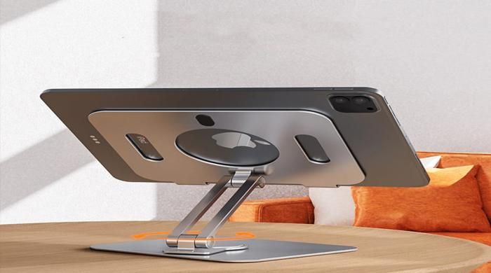 Support pliable pour tablette, rotatif à 360