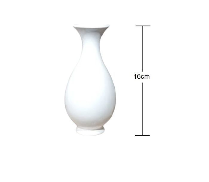 Blossom Vase en argile blanche, hauteur 16cm- DarNowar