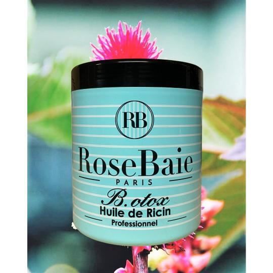 Soin capillaire - RoseBaie - Botox à l'huile de ricin - 1 kg - Cheveux abîmés - Sans parabène