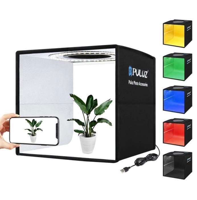 PULUZ-Mini boîte à lumière pour studio photo, kit de tente de prise de vue, 6 toiles de fond, 25cm