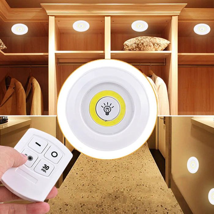 Lot de 3 Lampes de Nuit à Contrôle Tactile avec Télécommande