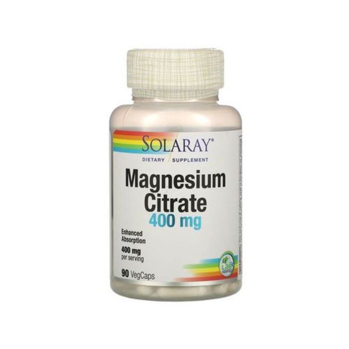 Solaray Citrat de magnésium, 400 mg, 90 gélules