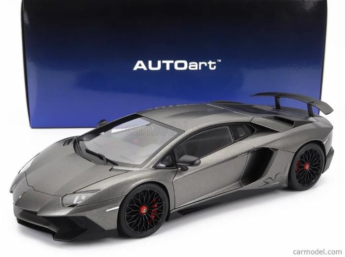 AUTOART - 1/18 - LAMBORGHINI - AVENTADOR LP750-4SV SUPERVELOCE 2015 - TITANIUM GREY