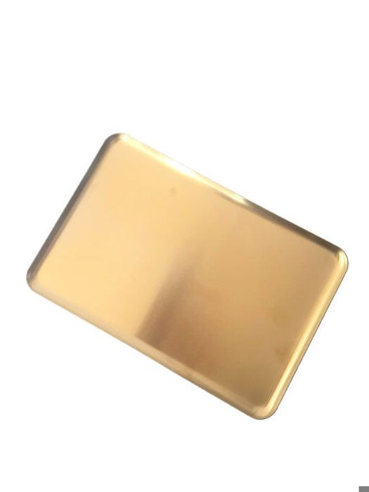Plat à servir - ART KITCHEN - OB-18 - Métal inoxydable - 30 x 20 cm - Doré