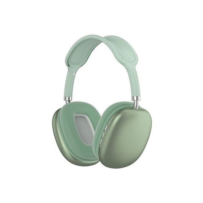 P9 Casque Stéréo Bluetooth 5.0 Vert avec micro d'Appels et de Musique et sport