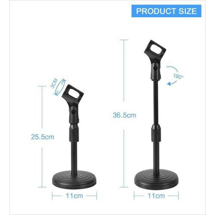 Support microphone de table meilleure qualité avec corps entièrement en métal
