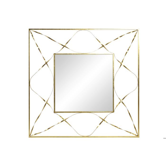 Miroir métal doré 112x3x112 cm