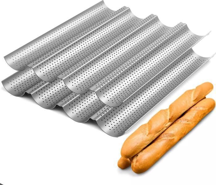 1pcs Moule de Baguette Pain Français Forme Vague couleur Argent