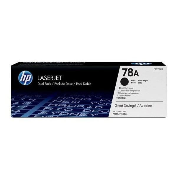 Cartouche de toner HP 78A (CE278AD) noir pour LaserJet P1566/P1606/M1536 MFP