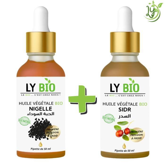LYBIO PACK HUILE NIGELLE 50ML - PIPETTE + HUILE SIDR 50ML - PIPETTE