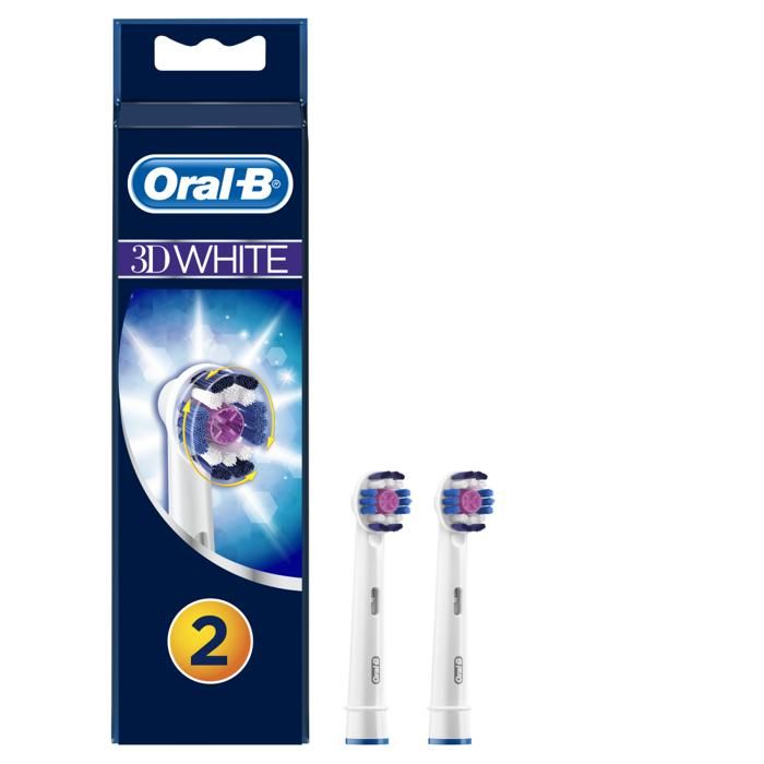 Brosse à dents électrique - Oral B - Recharge - 2 unités - Poils ultra doux - Hypoallergénique