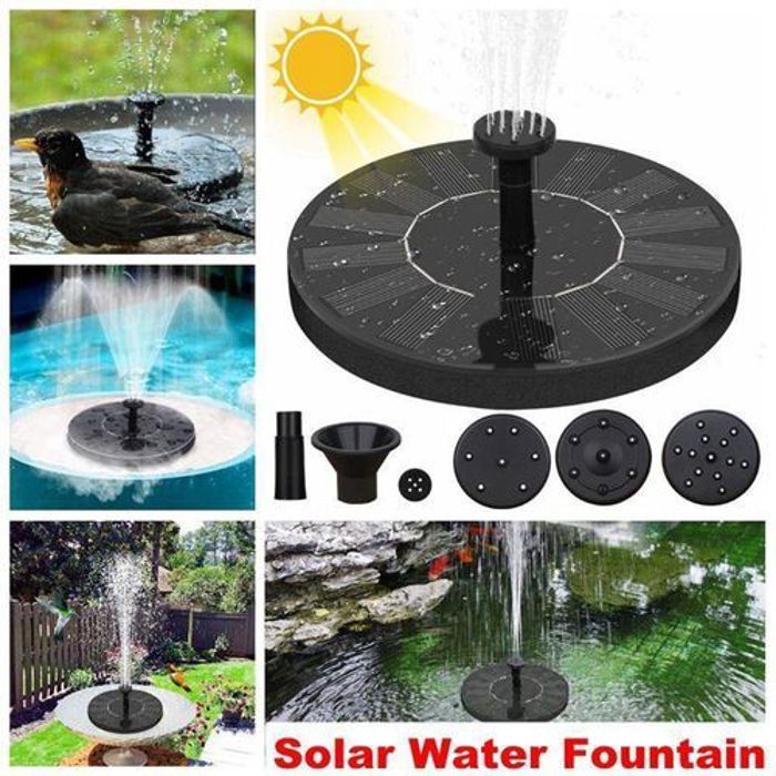 Fontaine solaire flottante pour bain d'oiseaux Décorez votre jardin avec une source d'eau naturelle