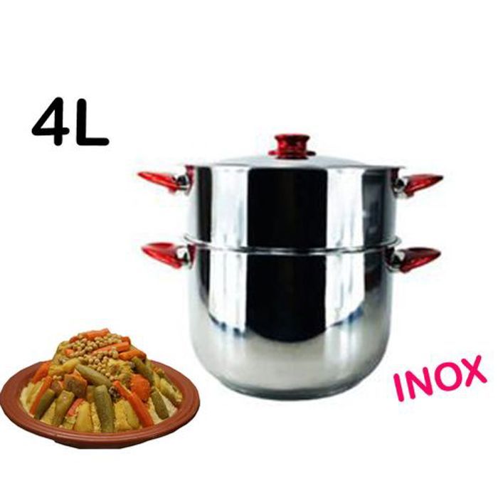 Nouveau Couscoussier en Inox, Haut qualité 4L, Made In Turkey