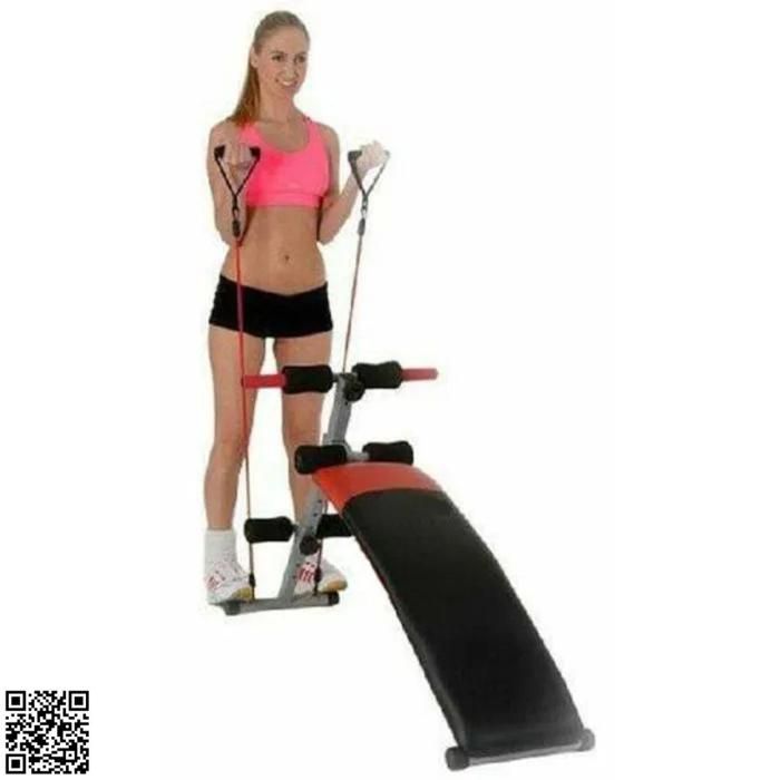 Banc d'exercice - Top Sport - Multi-positions - Élastique ajustable - Dossier rembourré - Support réglable