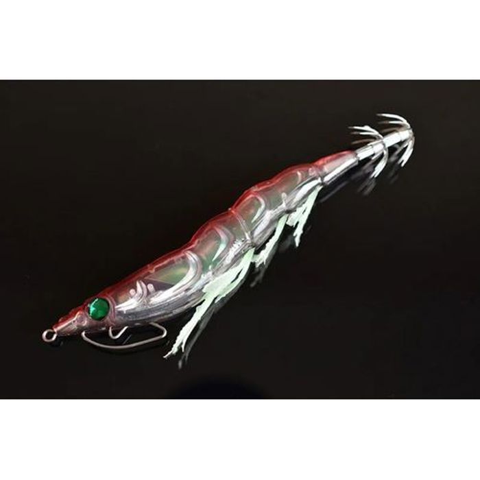 Leurre de pêche - Turlutte - 130mm - 18g - Brillant dans le noir - Pattes de crabe simulées
