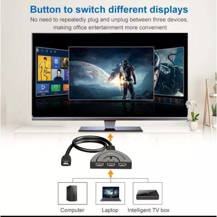 hdmi 3 ports 3D 4K Switch Adapter Convertisseur