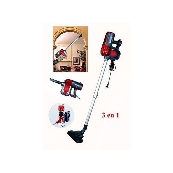 Elite aspirateur 3 en 1, 600 w avec fil à main, technologie sans sac cyclonique