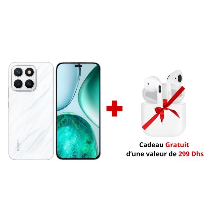 HONOR X8c 8GB+256GB Moonlight White + Earbuds