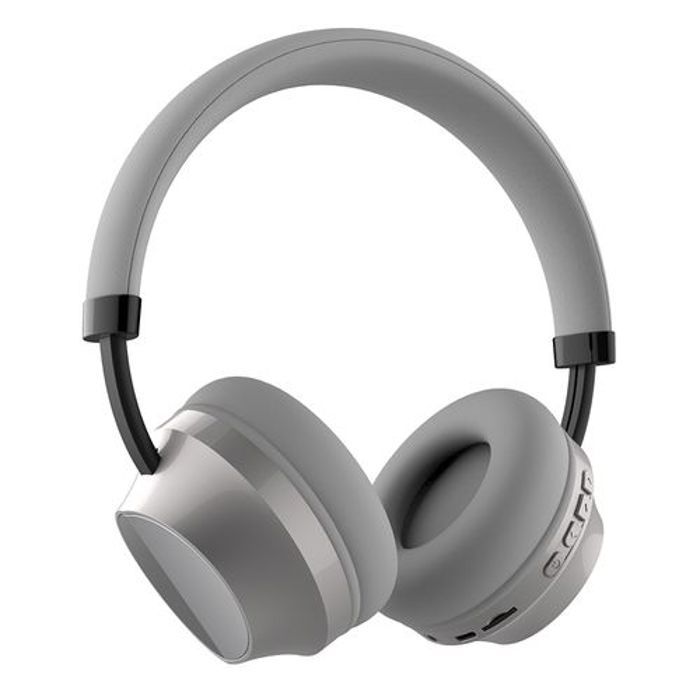 SODO Casque Bluetooth V5.0 sans fil gris avec Micro, batterie 400mAh 8 heures d'Appels et de Musique
