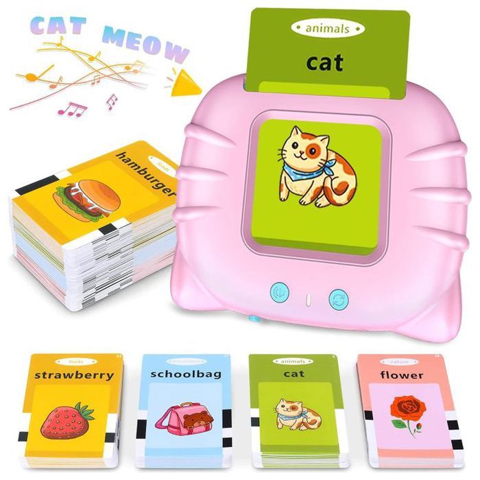 Jeu Éducatif Interactif pour Enfants avec Cartes Flash Parlantes - Apprentissage Ludique des Mots