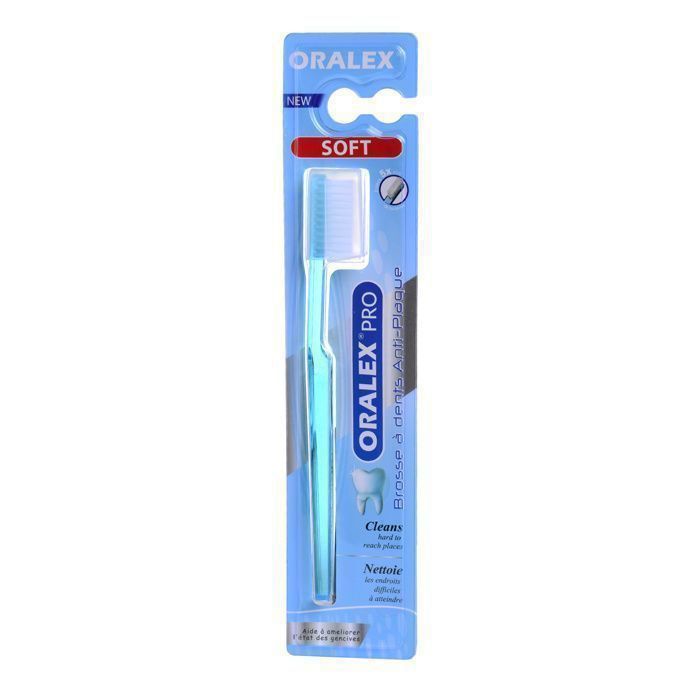 Brosse à dents - ORALEX - Pro anti-plaque - Brins croisés - Couleur aléatoire - Adulte