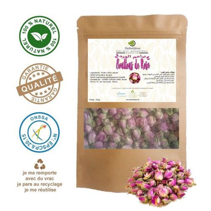 HERBO IDRISSI BOUTTONS DE ROSE SECHES PREMIUM 100G