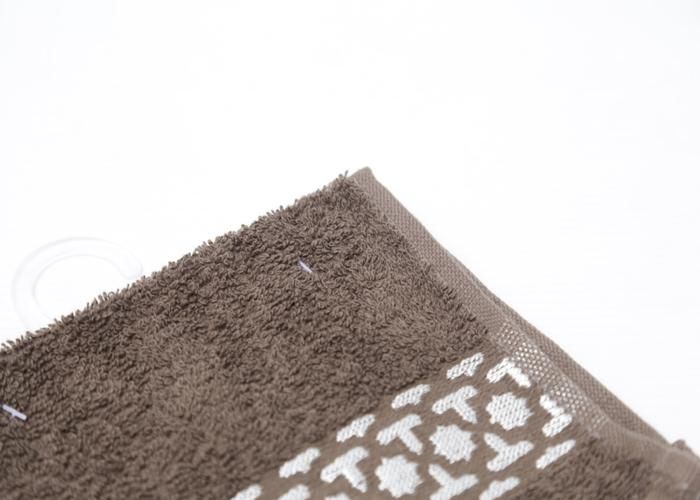 SERVIETTE MAIN ARABESQUE 500G MARRON FONCE 30*30