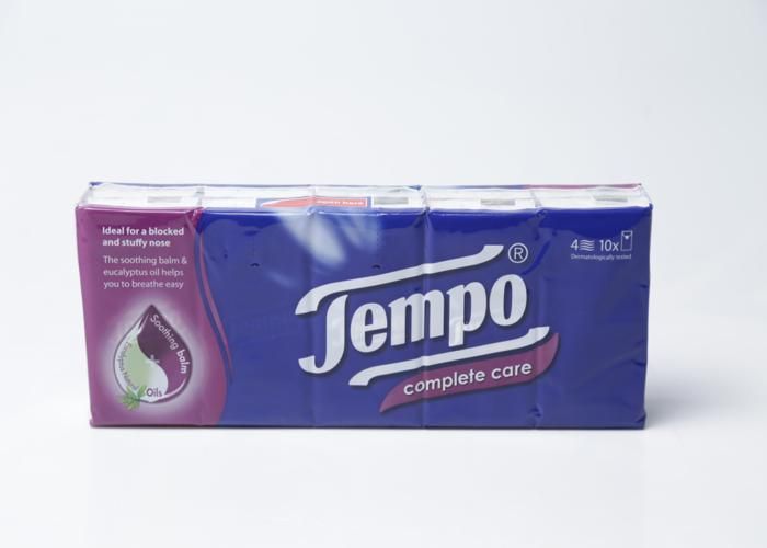 MOUCHOIR DE POCHE TEMPO X10 4 PLIS