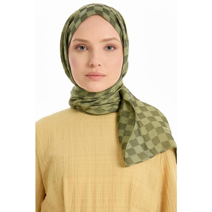 Châle à motifs - Non spécifié - Vert - 70 x 186 cm - Viscose - Printemps / Été