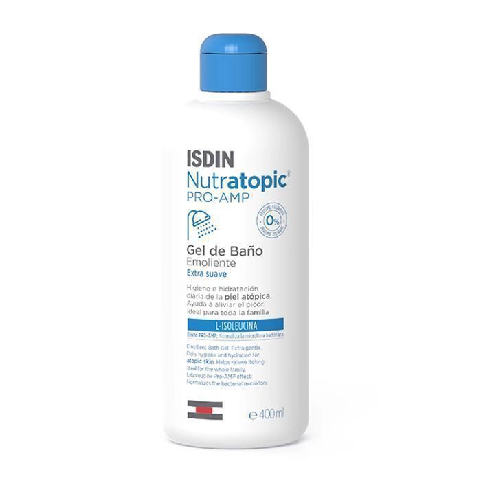 GEL BAIN - ISDIN - NUTRATOPIC - 400ML - Sans alcool - Sans colorant - Pour peau atopique