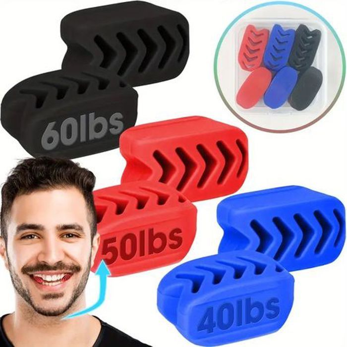 6pcs Jaw Exercise Set, 3 Resistance Levels, Jawline Exerciser, Jaw Trainer, Jaw For Men & Women