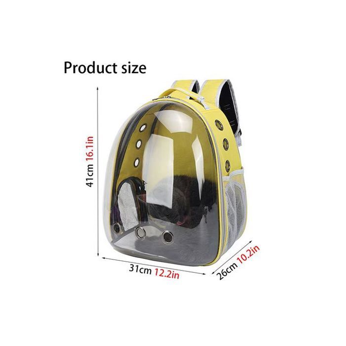 Sac pour animal de compagnie - Grande capacité - Transparent - Respirant - Robuste - 11.8x8.2x12.6 pouces