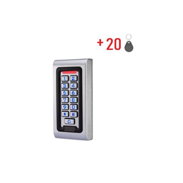 Contrôleur d'accès - S601 - Métallique - IP68 - 2000 utilisateurs - 20 porte-clés RFID