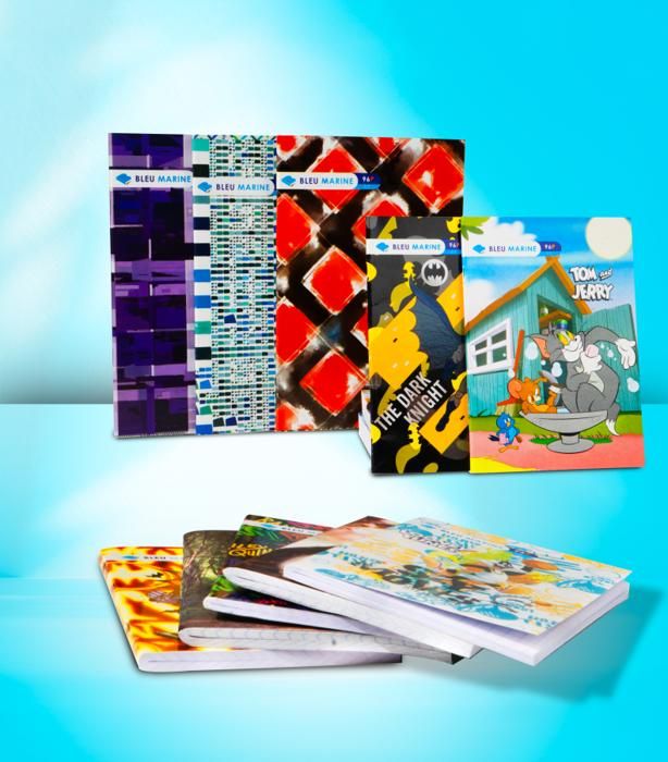 Carnet Piqué N°6 Couver.250Grs Avec Vernis Lavable-96PAGES -modèle aléatoire