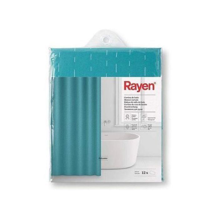 Rayen Rideau de Douche Imperméable,Tissu Polyester,Séchage Rapide - (180 x 200 cm)