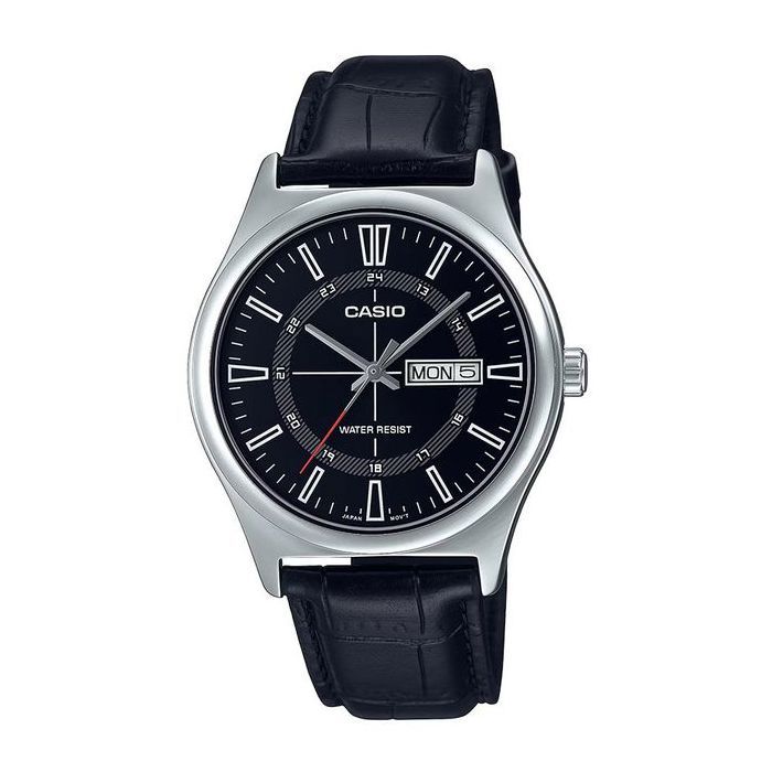 Casio Simple and stylish - Classique en bracelet cuir noir - MTPV006L- 1C