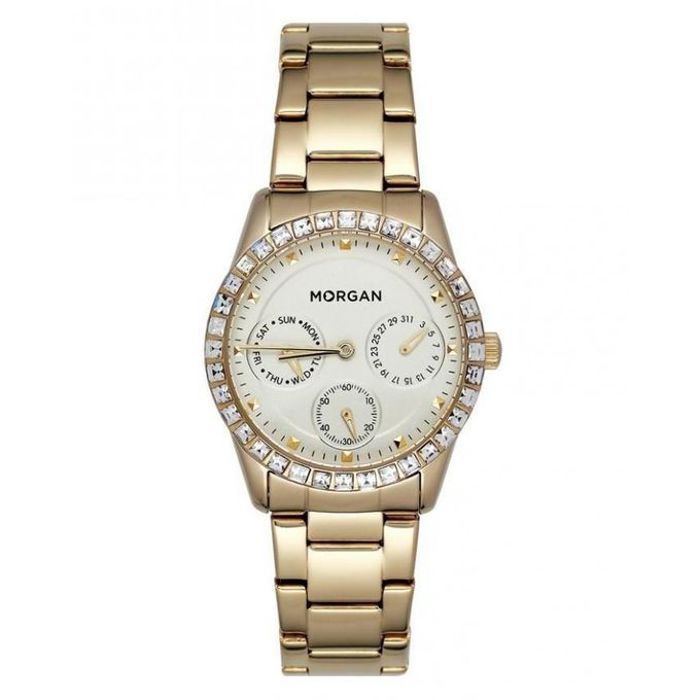 Montre Femme - MORGAN - MG006S/1EM - Cadran Beige - Bracelet Acier Doré - Étanchéité 3 ATM