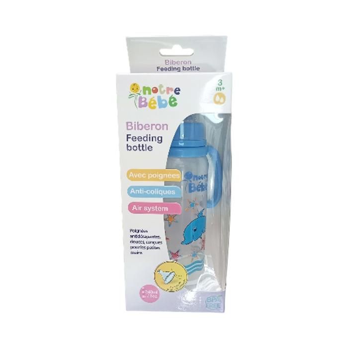 Notre bébé plus3m biberon feeding bottle 240ml